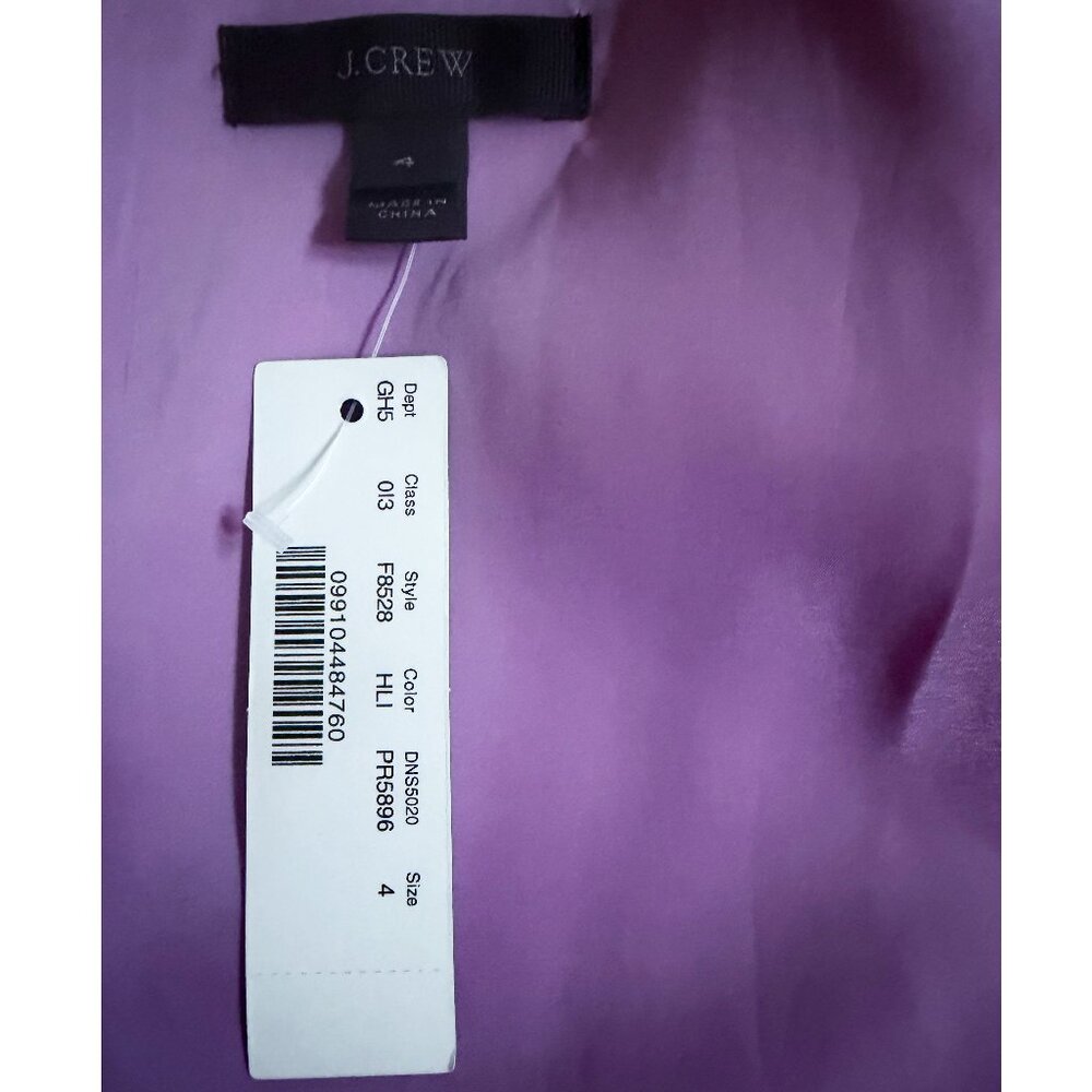 J.Crew Lavender Double Serge Wool Fit & Flare Dress Sleeveless Sz 4 - Picture 6 of 11